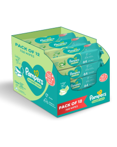 Pampers Complete Clean Baby Wipes with Aloe Vera Lotion for Hands & Face